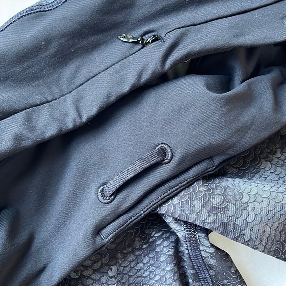 Lululemon Speed Tight II Full On Luxtreme Sequin Snake Slate Black Size 4 - Picture 8 of 16